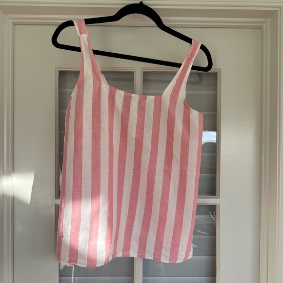 Loft Pink and white stripes Tank - Picture 1 of 4